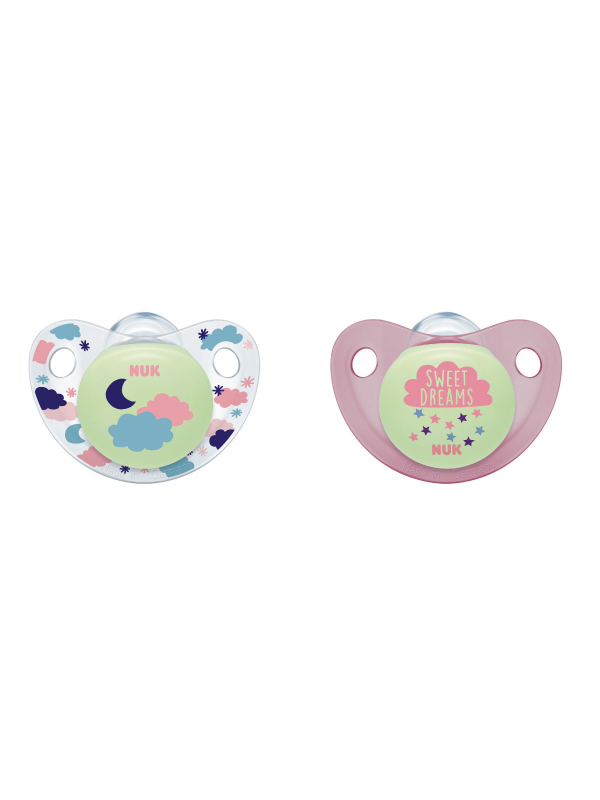 NUK® Cute-as-a-Button Glow-in-the-Dark Pacifiers Product Image 4 of 5