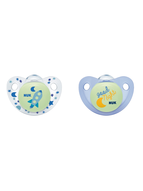 NUK® Cute-as-a-Button Glow-in-the-Dark Pacifiers Product Image 5 of 5