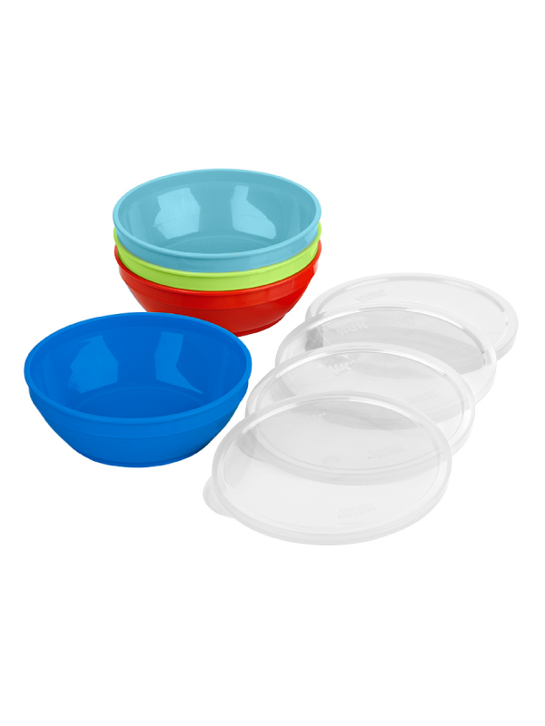 First Essentials™ by NUK® Bunch A Bowels® with Lids 4PK Product Image 1 of 3